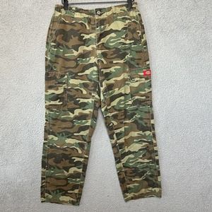 Dickies Cargo Pants Women Medium Camo Cargo Straight Leg Casual Elastic Waist